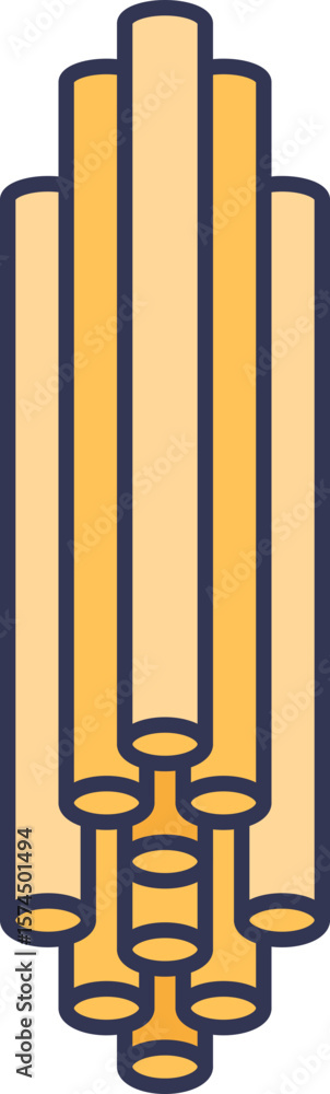 Poster a stylized illustration of a small nerve bundle (fascicle). this graphic shows multiple axons groupe