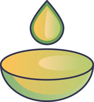 A stylized drop of acidic solution falls into a pool of water. This icon represents pool pH testing, chemical balancing, and water treatment for maintaining safe swimming conditions.