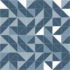 Blue and gray geometric mosaic forming a modern background