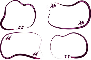 dark purple pink colored creative abstract pattern quote frames set