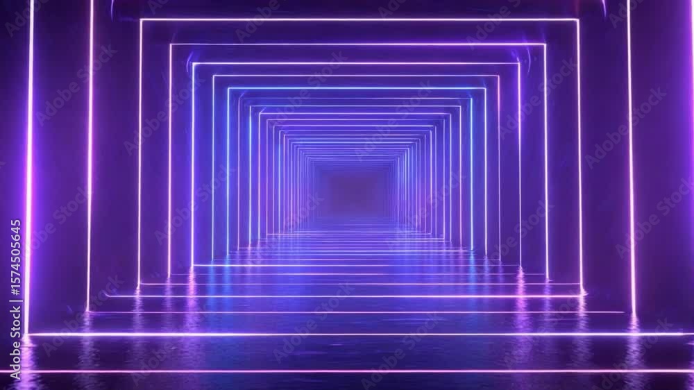 Poster abstract tunnel of light: an captivating vision of an abstract tunnel of light, composed of intercon
