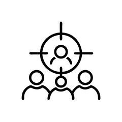 Obraz premium Target Audience Selection Line Icon