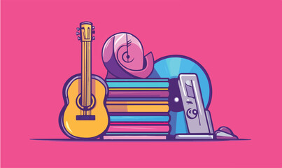 Obraz premium guitar and music
