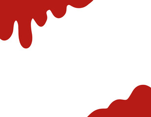 red paint on white transparant background 