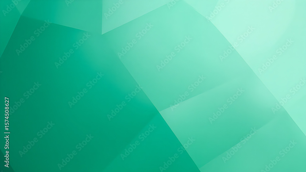 Fototapete Stylized Abstract Background with Geometric Pattern and Cool Greeen Color ToneModern graphic design with a cool  dark green geometric pattern background for digital marketing or branding material