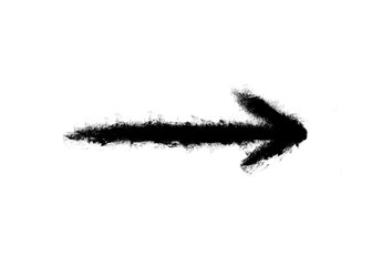 Grunge arrow vector. Grunge arrow brush paint.