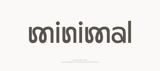 minimal creative tech logo alphabet fonts. Typography minimalist urban sans serif digital fashion future creative logos fonts. vector illustration 
