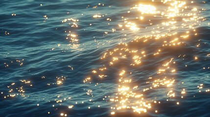 Warm Reflections of the Sun on Ocean Waves