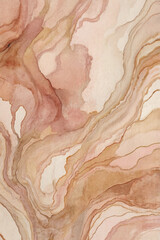 Warm earth tone watercolor abstract marble texture