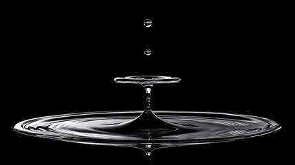 Droplets Suspended in Air Creating Liquid Sculpture