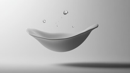 Minimalist Water Droplets in Air Sculpture