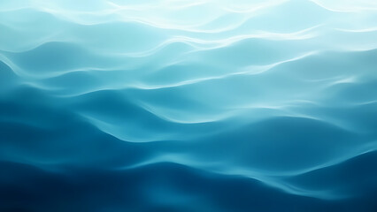 Fototapeta premium Calm Ocean Waves with Soft Blue Gradient. The smooth, flowing texture creates a tranquil, peaceful atmosphere perfect for relaxing visual designs.