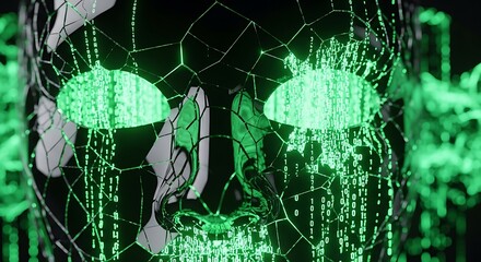 Fractured Reality A Digital Face in the Age of AI. AI Generated