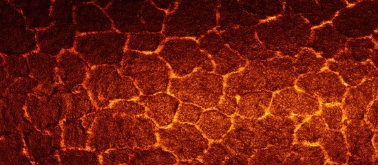 Obraz premium molten metal texture, glowing orange cracks and hot surfaces, rough industrial style, fiery heat energy