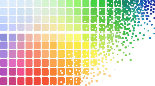 Colorful grid, pixelated edges