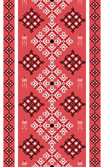 red fabric thaistlys pattern art. Geometric ethnic seamless pattern traditional. ethnic ornament print. 