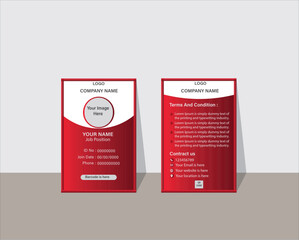 Print, Professional ID card vector template clean, modern, and customizable design for Print or digital use, ID Card, Identity Card for print, Adobe Illustrator Vector file high-quality for Branding.