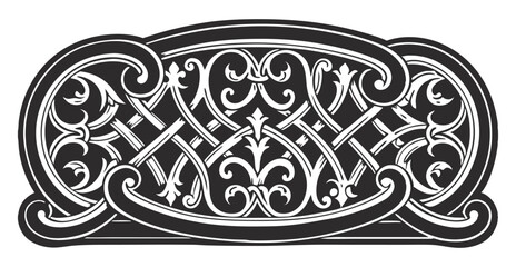 Intricate vintage ornament flourishes creating an elegant and timeless design, perfect for adding a touch of classic sophistication to any project