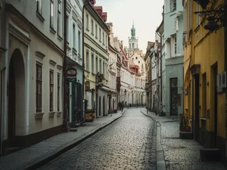 Fototapete European city street scene © Attala Rizky