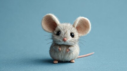 cute little mouse figure made of felt for playful decoration and creative craft ideas