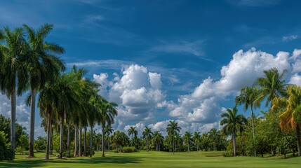 Tee Box Golf. Stunning Golf Course in Miami with Lush Green Fairways
