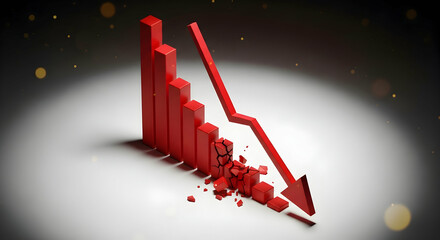 Economic Downturn and Market Crash Illustration
