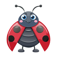 Fototapeta premium Ladybug Character Isolated on a Transparent Background