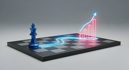 Chess King and Business Growth Chart