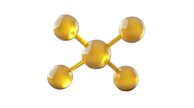 High Quality 3D Render of Molecule Model on White Background — Scientific Representation of Molecular Structure for Chemistry and Education