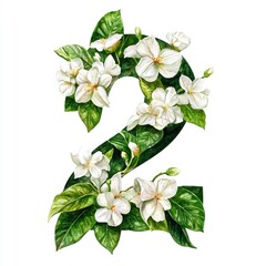 Fototapeta premium Floral number two design.