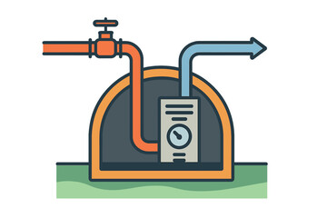 Understanding the components of a hydraulic system with pump and gauge in an industrial setting
