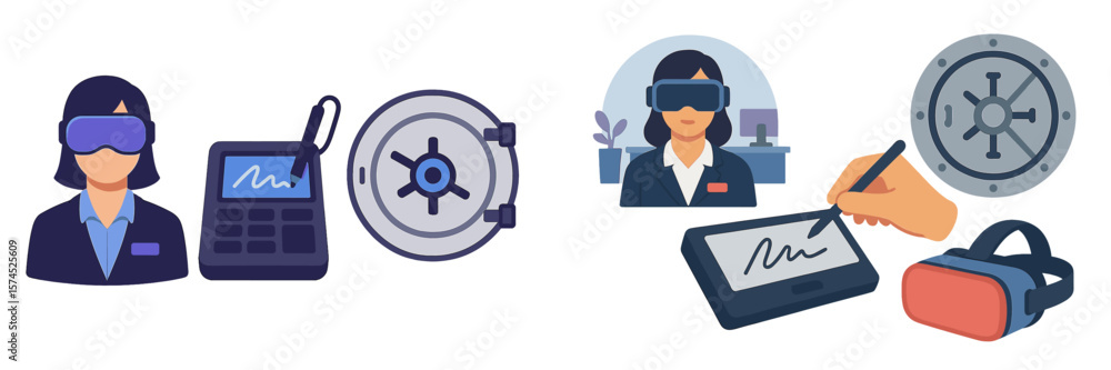 Poster enhancing security and virtual interaction in modern banking environments through advanced technolog