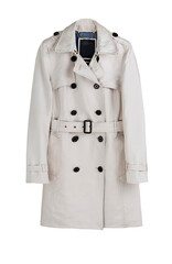 Trench coat beige color isolated on white,female outwear. Women's apparel,fashion clothing single object.
