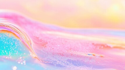 A colorful wave with sparkles on a lovely pink and blue background