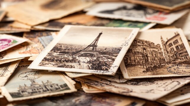 Vintage postcards, travel memories