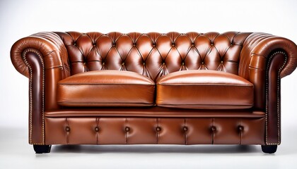 leather armchair isolated on white