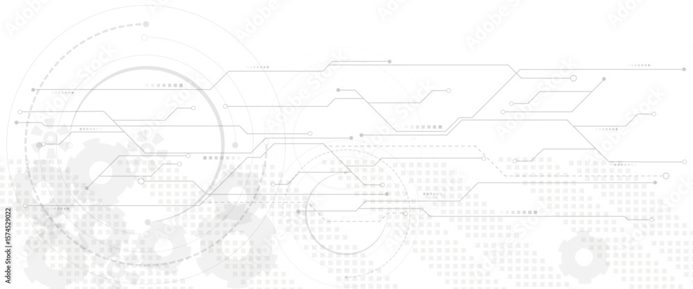 Poster abstract digital technology futuristic internet network speed connection white and black background.