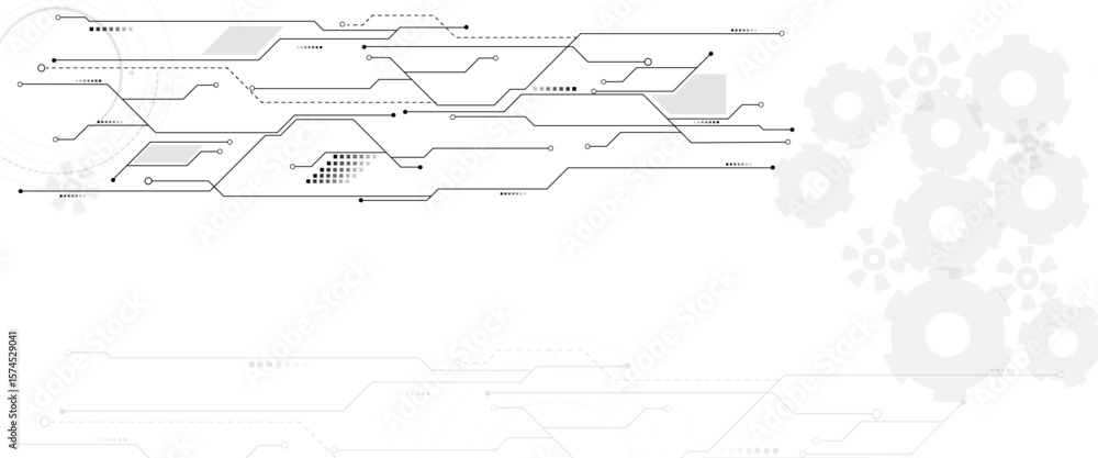 Poster abstract digital technology futuristic internet network speed connection white and black background.