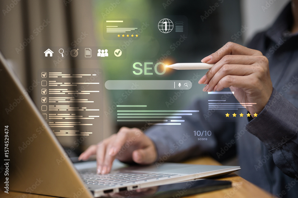 Poster seo performance analysis and rating dashboard in business