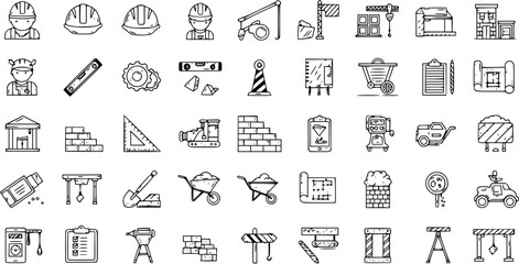 Naklejka premium construction icons 