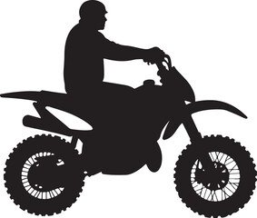 Fototapeta premium Motorbike Silhouette for Off-Road Racing Design.