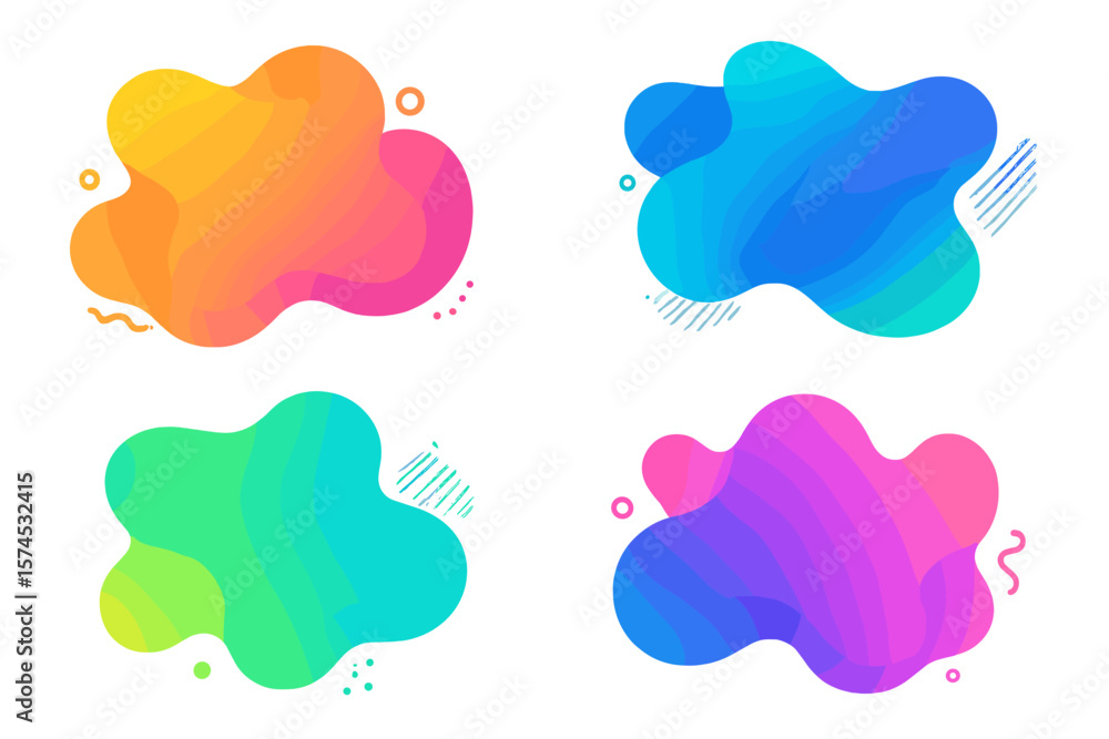 Poster light and vibrant abstract shapes in a colorful design suitable for backgrounds and digital art proj