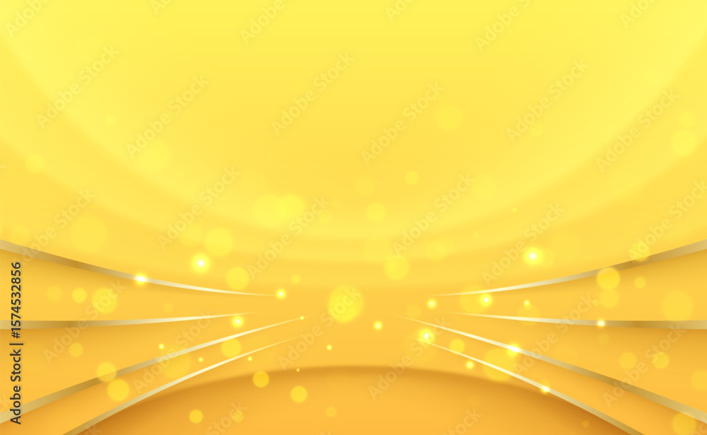 Poster abstract orange vector background with light waves and glowing design