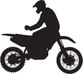 Fototapeta premium Motorbike Silhouette for Off-Road Racing Design.