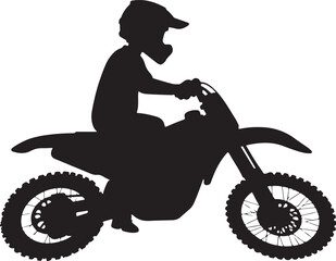 Fototapeta premium Motorbike Silhouette for Off-Road Racing Design
