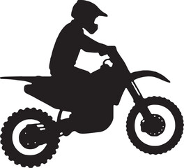 Fototapeta premium Motorbike Silhouette for Off-Road Racing Design