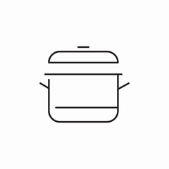 cook pot icon sign vector