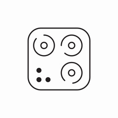 gas stove cook icon sign vector