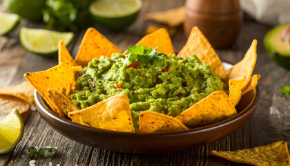 Guacamole with Tortilla Chips.