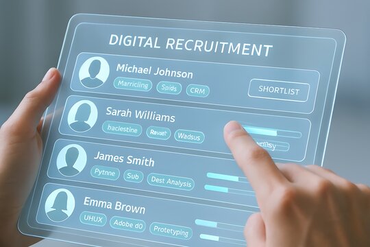Digital recruitment software for hr management and talent acquisition with candidate shortlist feature